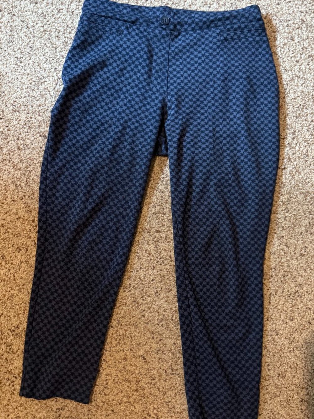Betabrand Dress Pant Yoga Pants Houndstooth Print